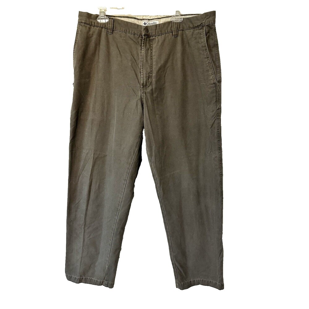Columbia Sportswear Pants Mens 38x32 Gray Cargo Hiking Outdoor Flat Front